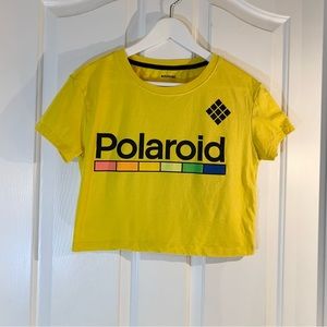Polaroid Yellow Crop T-Shirt Woman’s Size Medium